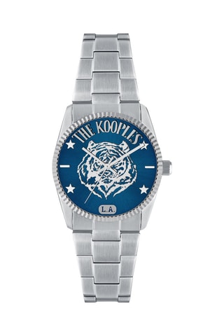 Quartz Horloge van Staal - Zilverkleurig en Blauw