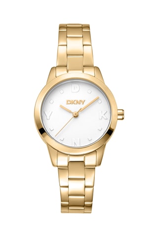 Stalen Quartz Horloge Logo - Goudkleurig en Zilverkleurig