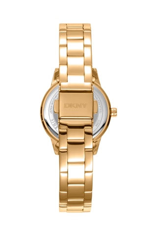 Stalen Quartz Horloge Logo - Goudkleurig en Groen