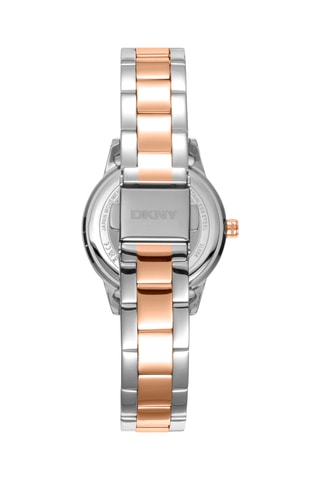 Stalen Quartz Horloge Logo - Zilverkleurig en Roségoudkleurig