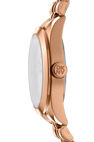 Stalen Quartz Horloge Logo - Roségoudkleurig en wit