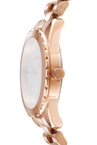 Stalen Quartz Horloge Everyday - Datumweergave - Roségoudkleurig en Zilverkleurig