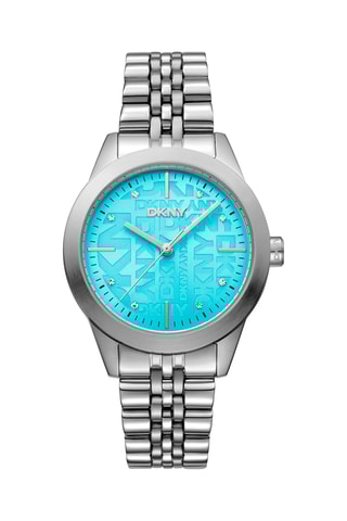 Stalen Quartz Horloge Everyday - Zilverkleurig en Turquoise