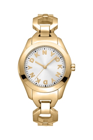 Stalen Quartz Horloge Logo - Goudkleurig en Zilverkleurig