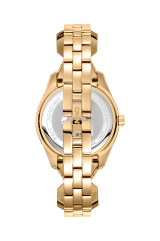 Stalen Quartz Horloge Logo - Goudkleurig en Zilverkleurig
