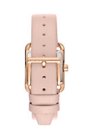 Leren Quartz Horloge Iconic - Roze en Goudkleurig