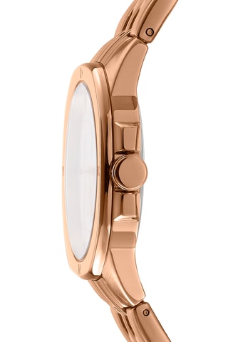 Stalen Quartz Horloge Logo - Roségoudkleurig