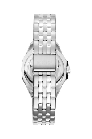 Stalen Quartz Horloge Evening - Zilverkleurig en blauw