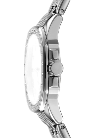 Stalen Quartz Horloge Evening - Zilverkleurig en blauw