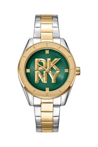 Stalen Quartz Horloge Logo - Zilverkleurig en Goudkleurig