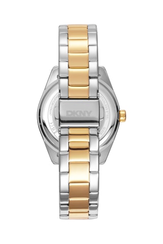 Stalen Quartz Horloge Logo - Zilverkleurig en Goudkleurig