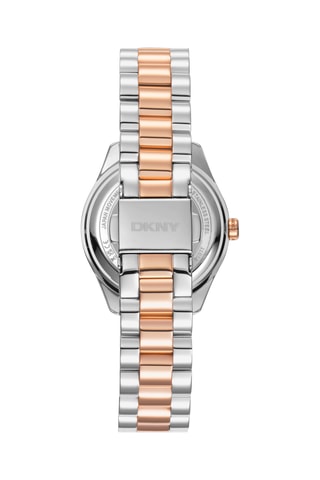 Stalen Quartz Horloge Logo - Roségoudkleurig en Zilverkleurig