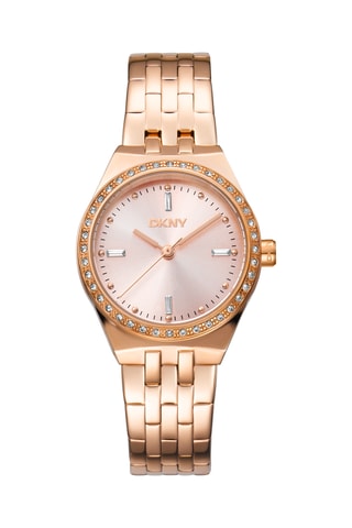 Relógio de quartzo em aço Evening - Dourado-rosa e branco