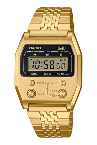 Relógio digital de quartzo em aço - Dourado