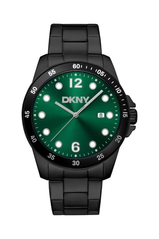 Stalen Quartz Horloge Active - Datumweergave - Zwart en Groen 