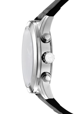 Leren Quartz Horloge Everyday - Chronograaf - Zwart en Zilverkleurig