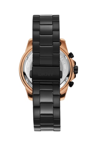 Relógio de quartzo em aço Active - Cronógrafo - Preto e dourado-rosa
