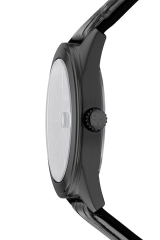 Leren Quartz Horloge Everyday - Datumweergave - Smaragdgroen en Zwart