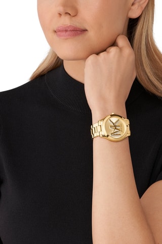 Stalen Quartz Horloge - Goudkleurig