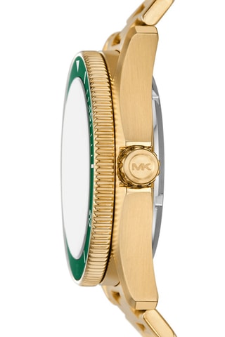Relógio de quartzo em aço - Dourado e verde