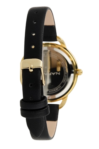 Polyurethaan Quartz Horloge - Zwart en Goudkleurig