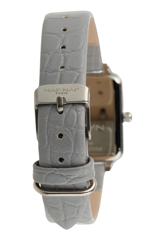 Polyurethaan Quartz Horloge - Grijs en Zilverkleurig