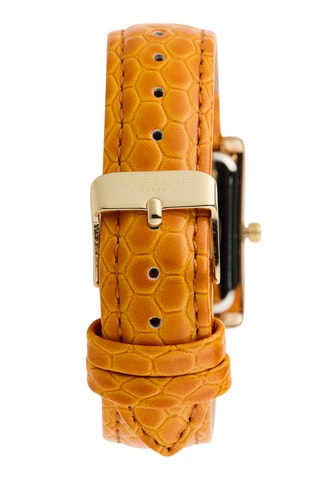 Polyurethaan Quartz Horloge - Oranje en Goudkleurig