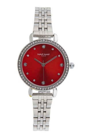 Legering Quartz Horloge - Zilverkleurig en Rood