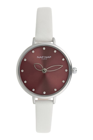 Polyurethaan Quartz Horloge - Wit en Zilverkleurig