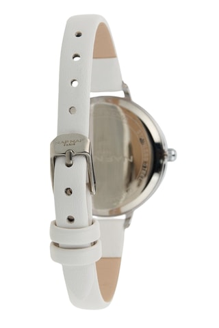 Polyurethaan Quartz Horloge - Wit en Zilverkleurig