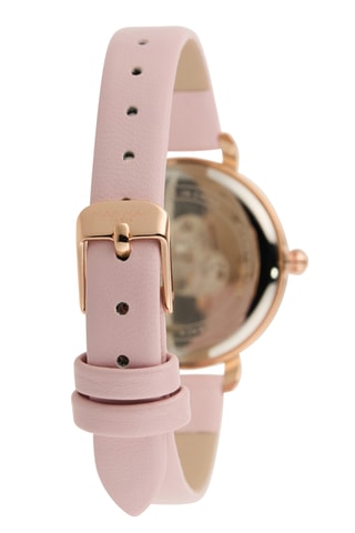 Polyurethaan Quartz Horloge - Roze en Zilverkleurig