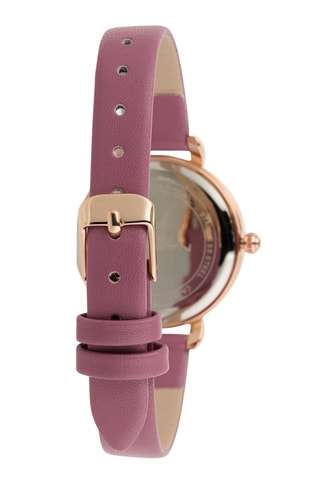 Polyurethaan Quartz Horloge - Roze en Zilverkleurig