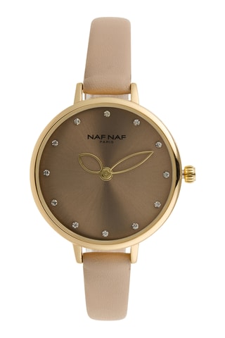 Polyurethaan Quartz Horloge - Kaki en Goudkleurig