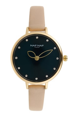 Polyurethaan Quartz Horloge - Kaki en Goudkleurig