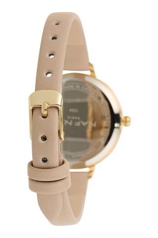 Polyurethaan Quartz Horloge - Kaki en Goudkleurig