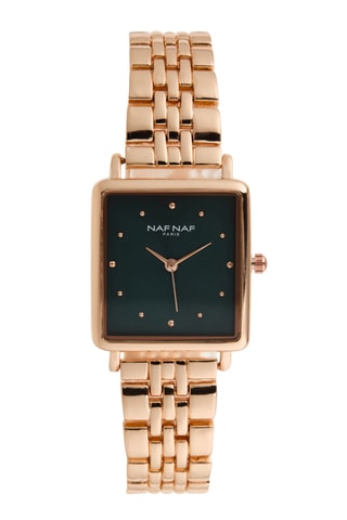 Legering Quartz Horloge - Roségoudkleurig en Donkergroen
