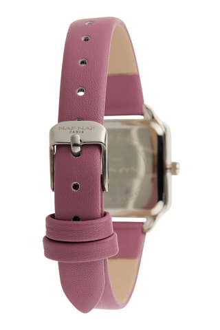 Polyurethaan Quartz Horloge - Roze en Zilverkleurig