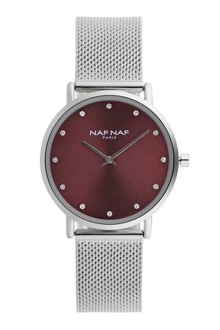 Legering Quartz Horloge - zilverkleurig en bruin