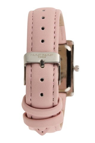 Polyurethaan Quartz Horloge - Zalmroze en Zilverkleurig
