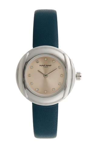 Polyurethaan Quartz Horloge - Nachtblauw en Zilverkleurig