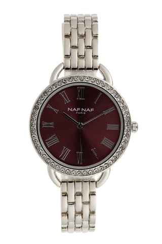 Legering Quartz Horloge - zilverkleurig en bruin