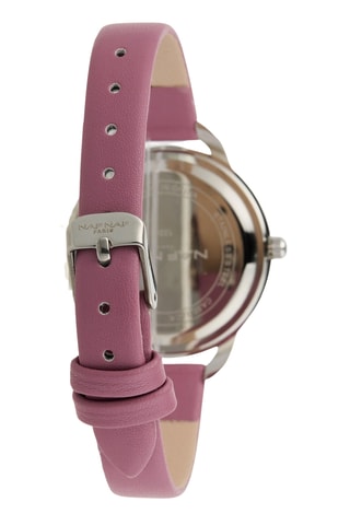 Polyurethaan Quartz Horloge - Roze en Zilverkleurig