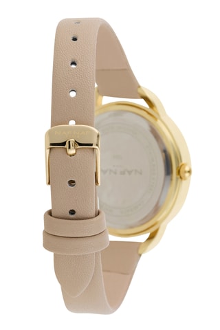 Polyurethaan Quartz Horloge - Beige en Goudkleurig