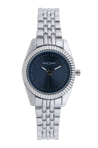 Legering Quartz Horloge - Zilverkleurig en Marineblauw