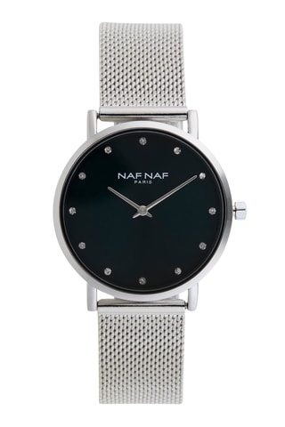 Legering Quartz Horloge - Zilverkleurig en Donkergroen