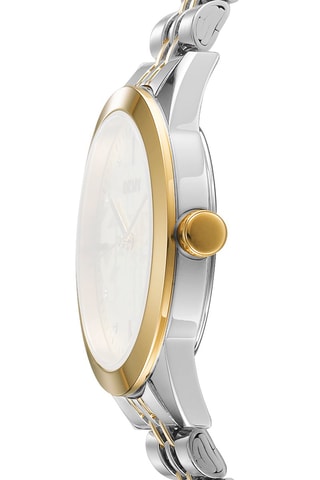 Relógio de quartzo em aço Everyday - Prateado e dourado