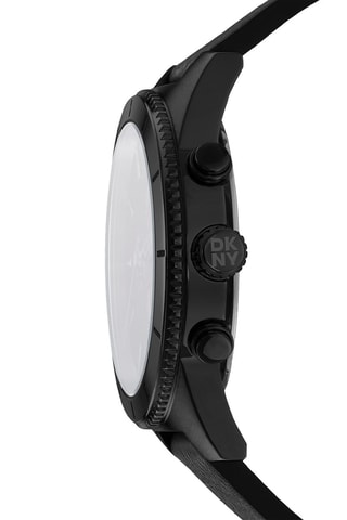 Relógio de quartzo em couro Everyday - Cronógrafo - Preto