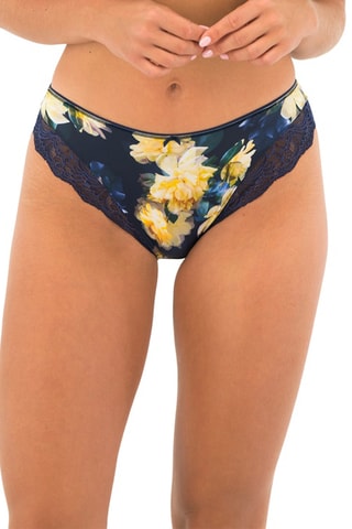 Tanga Lucia - Bleu foncé et jaune - Fantasie