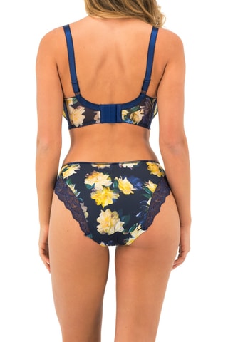 Tanga Lucia - Bleu foncé et jaune - Fantasie