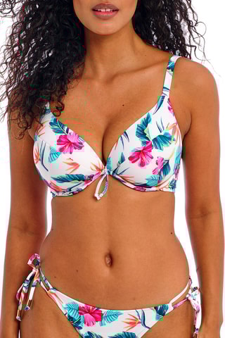 Haut de maillot Palm paradise - Blanc - Freya Swim